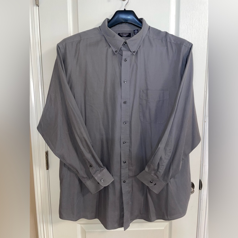 Roundtree & Yorke Gray Casual Button Down Shirt